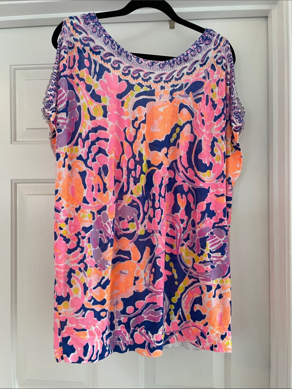 Lilly Pulitzer L/XL Elliston Linen Tunic Top